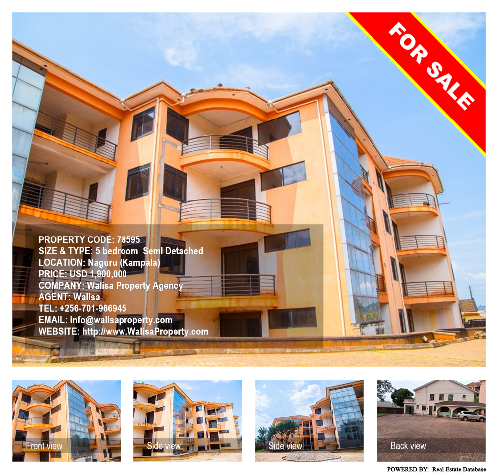 5 bedroom Semi Detached  for sale in Naguru Kampala Uganda, code: 78595