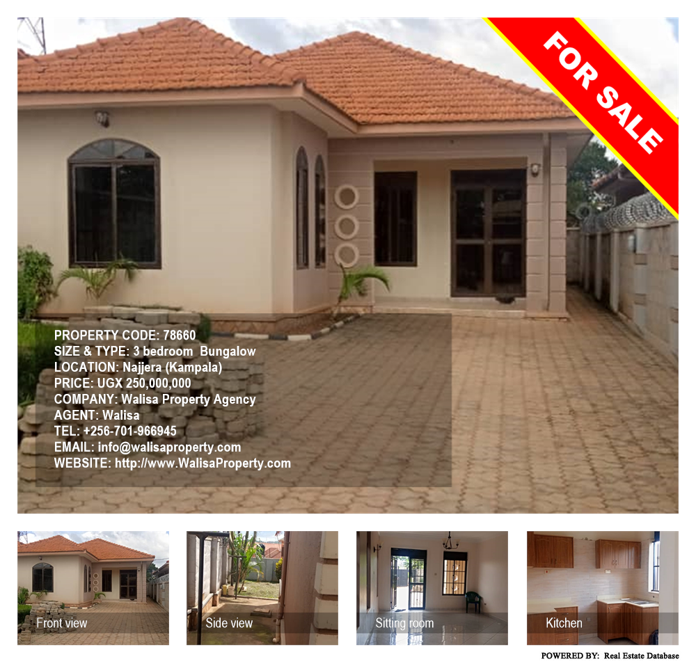 3 bedroom Bungalow  for sale in Najjera Kampala Uganda, code: 78660