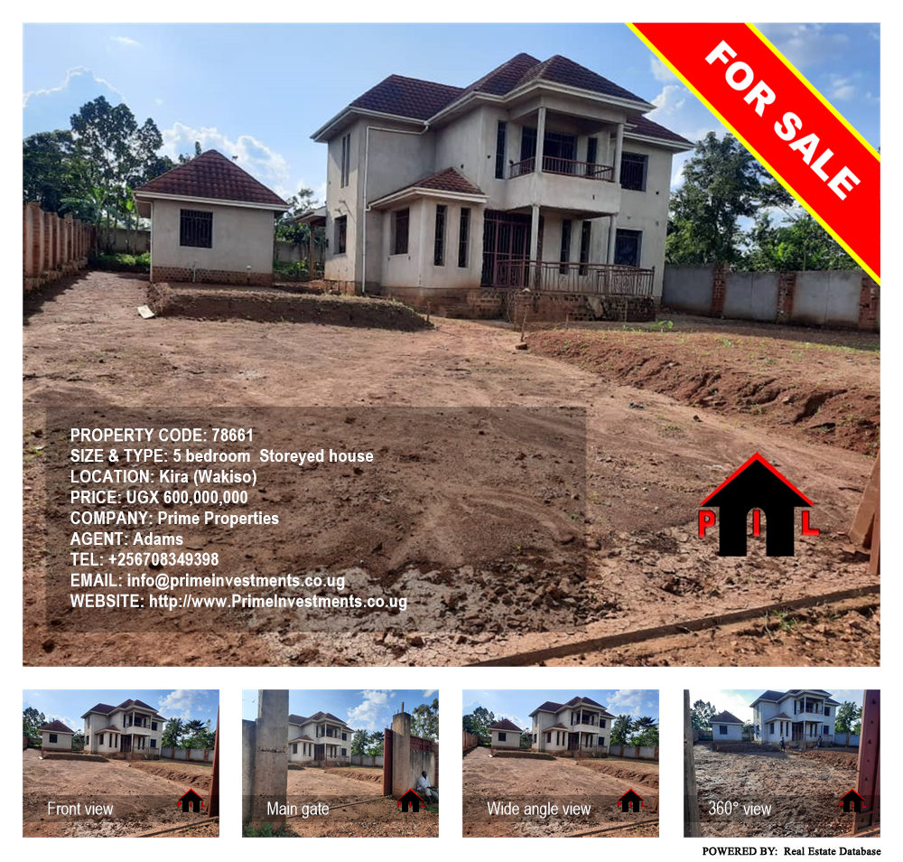 5 bedroom Storeyed house  for sale in Kira Wakiso Uganda, code: 78661