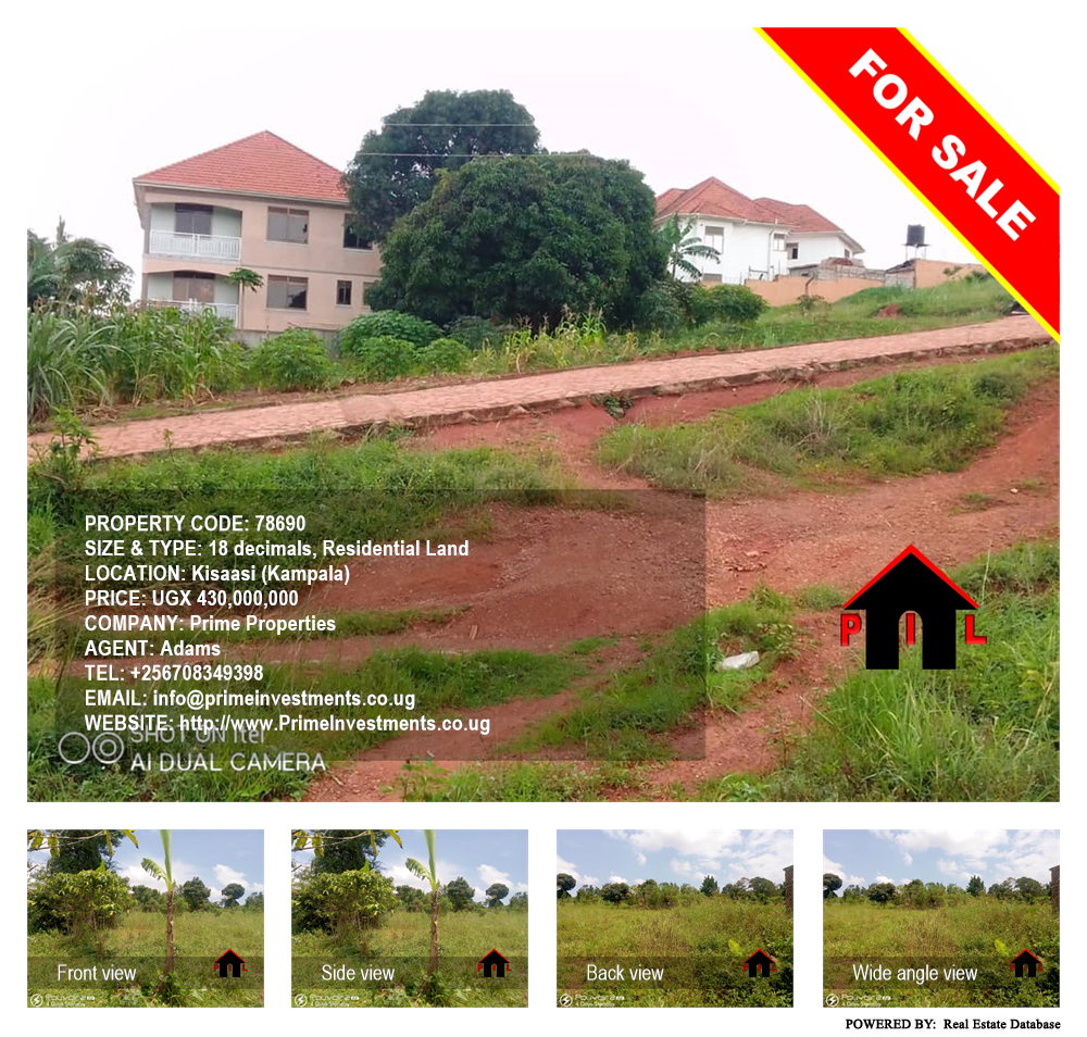 Residential Land  for sale in Kisaasi Kampala Uganda, code: 78690