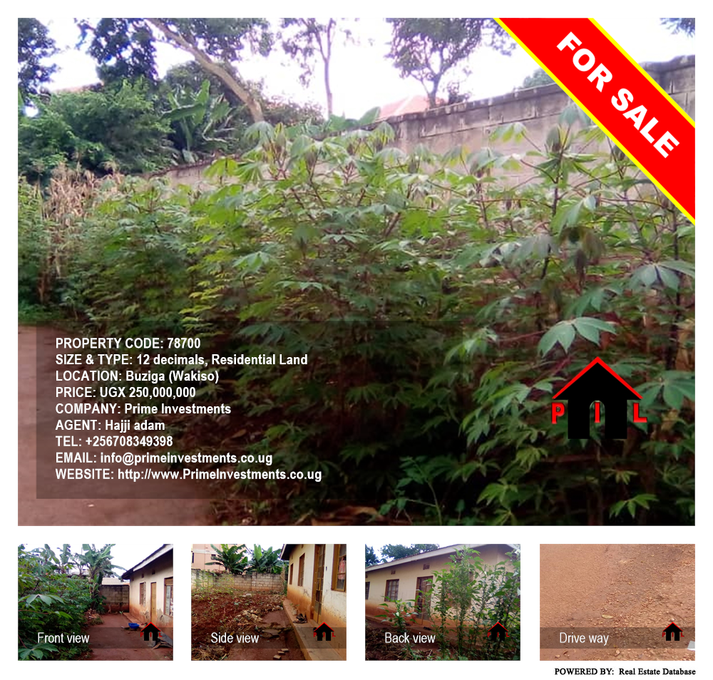 Residential Land  for sale in Buziga Wakiso Uganda, code: 78700