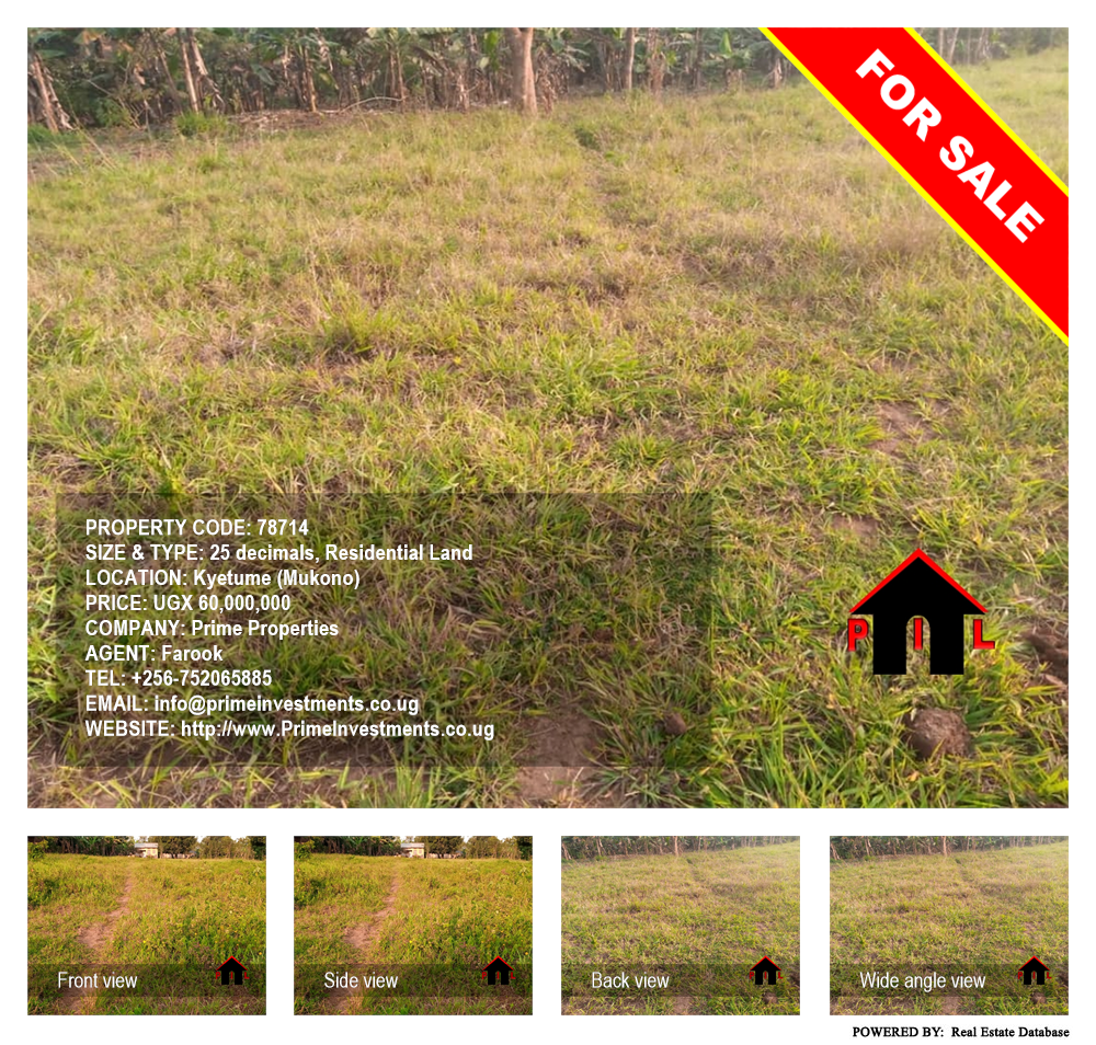 Residential Land  for sale in Kyetume Mukono Uganda, code: 78714