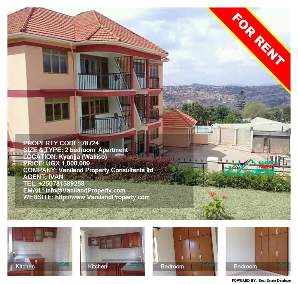 2 bedroom Apartment  for rent in Kyanja Wakiso Uganda, code: 78724