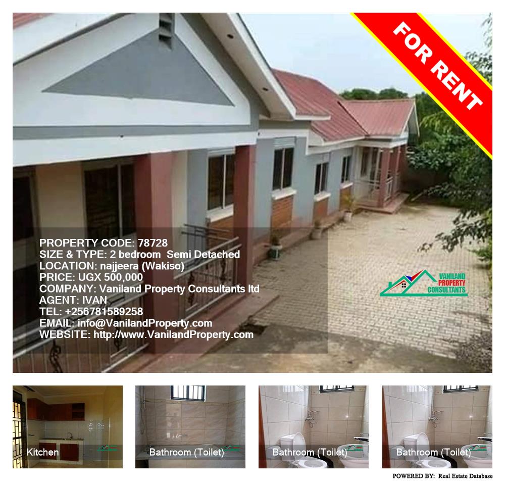 2 bedroom Semi Detached  for rent in Najjera Wakiso Uganda, code: 78728