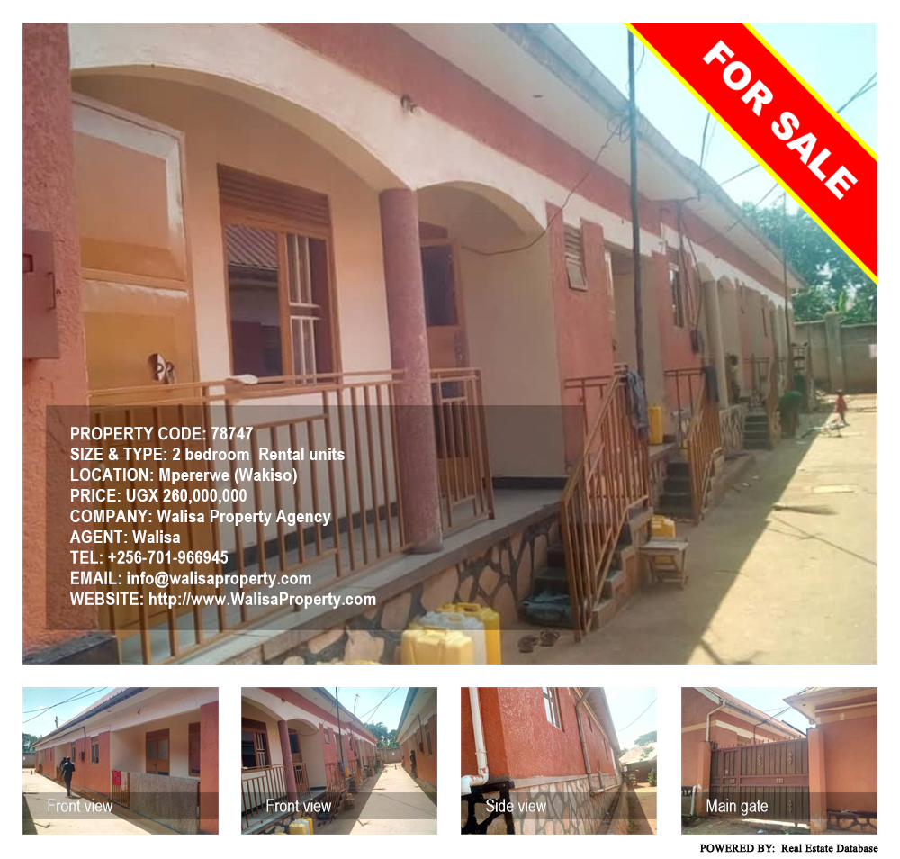 2 bedroom Rental units  for sale in Mpererwe Wakiso Uganda, code: 78747