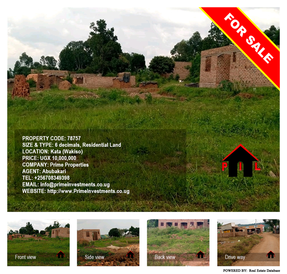 Residential Land  for sale in Kata Wakiso Uganda, code: 78757