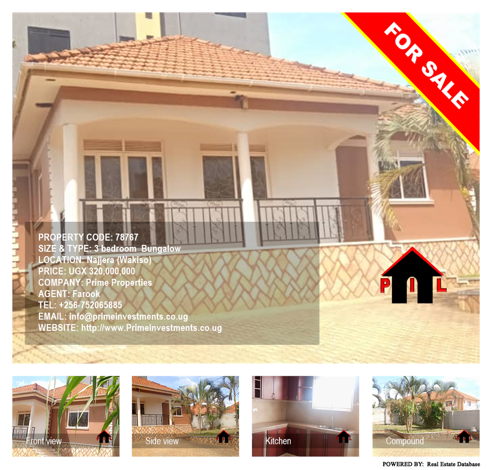 3 bedroom Bungalow  for sale in Najjera Wakiso Uganda, code: 78767