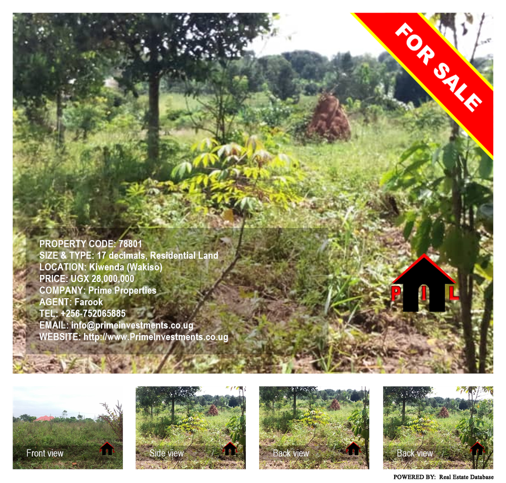 Residential Land  for sale in Kiwenda Wakiso Uganda, code: 78801