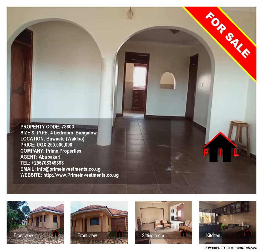 4 bedroom Bungalow  for sale in Buwaate Wakiso Uganda, code: 78803