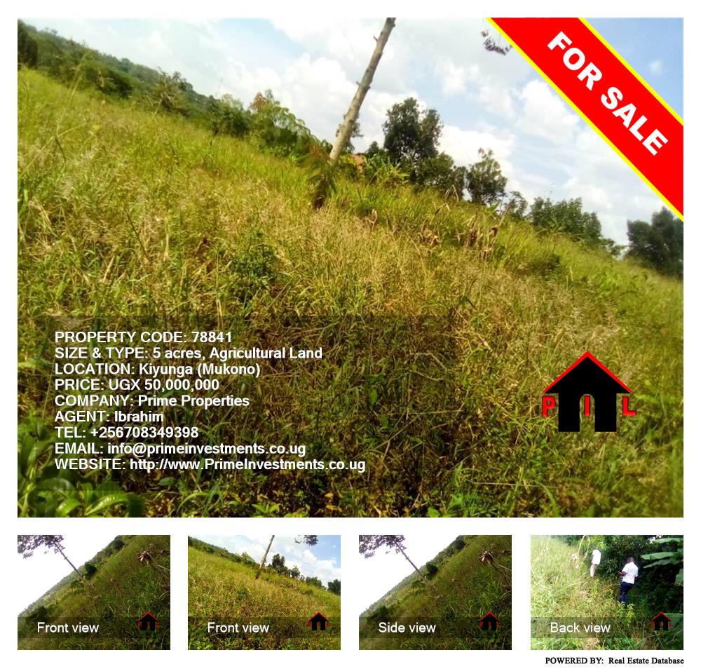 Agricultural Land  for sale in Kiyunga Mukono Uganda, code: 78841