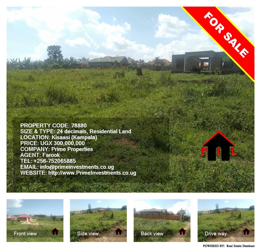 Residential Land  for sale in Kisaasi Kampala Uganda, code: 78880