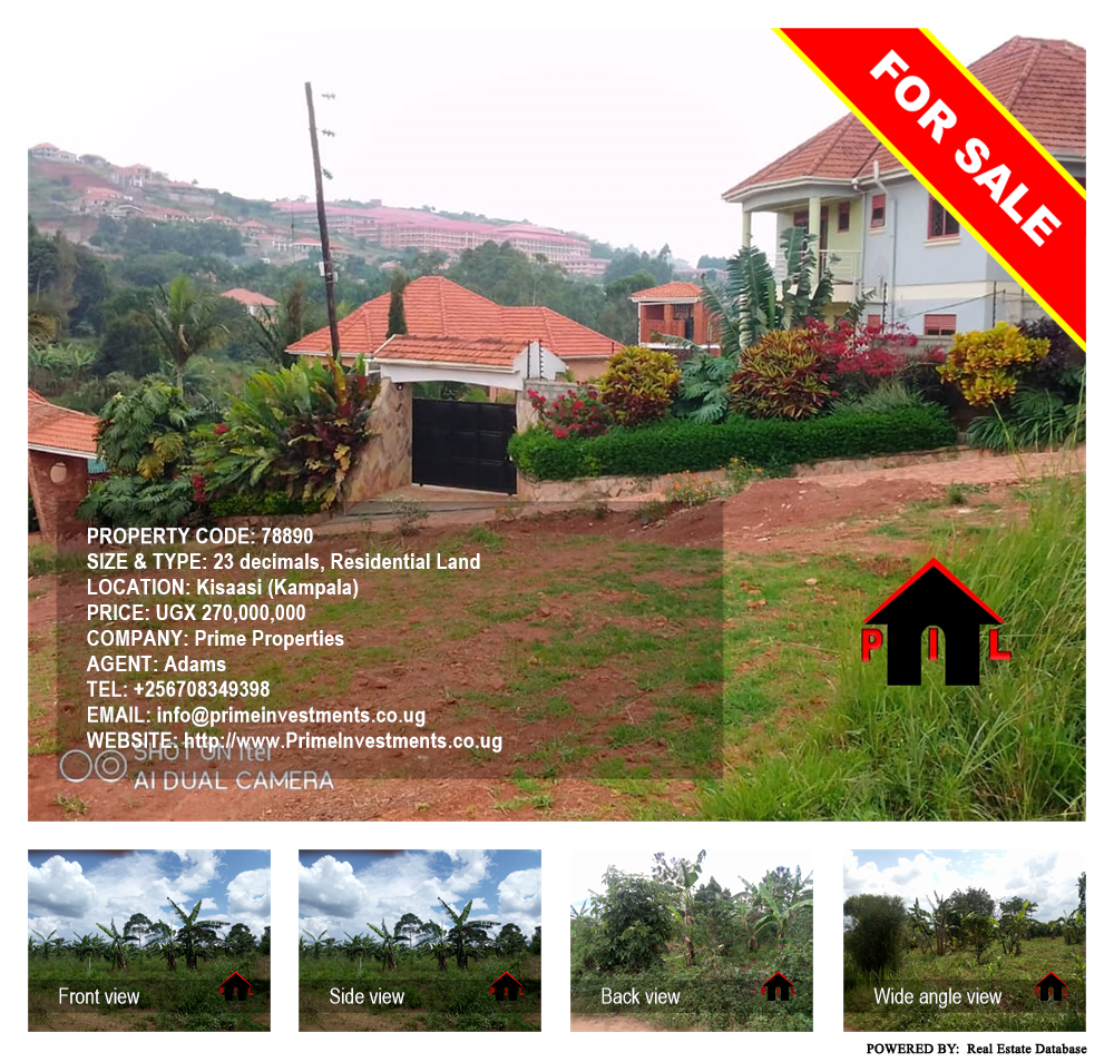 Residential Land  for sale in Kisaasi Kampala Uganda, code: 78890