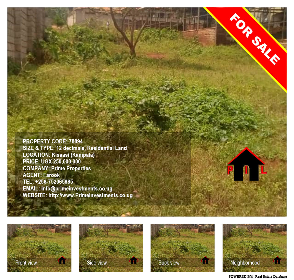 Residential Land  for sale in Kisaasi Kampala Uganda, code: 78894