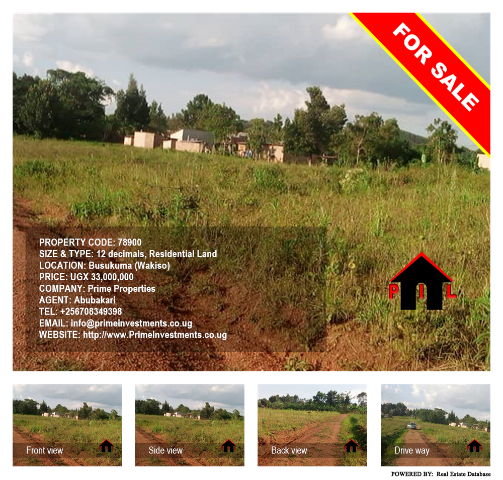 Residential Land  for sale in Busukuma Wakiso Uganda, code: 78900