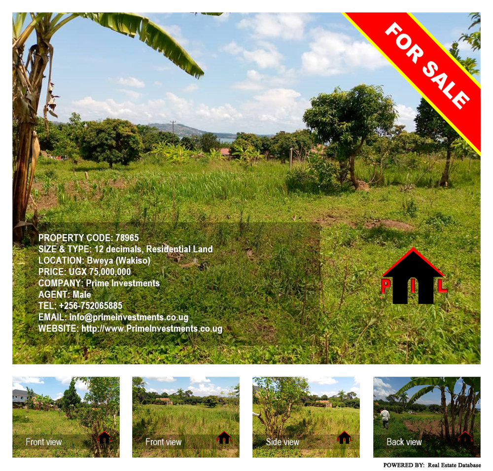Residential Land  for sale in Bweya Wakiso Uganda, code: 78965