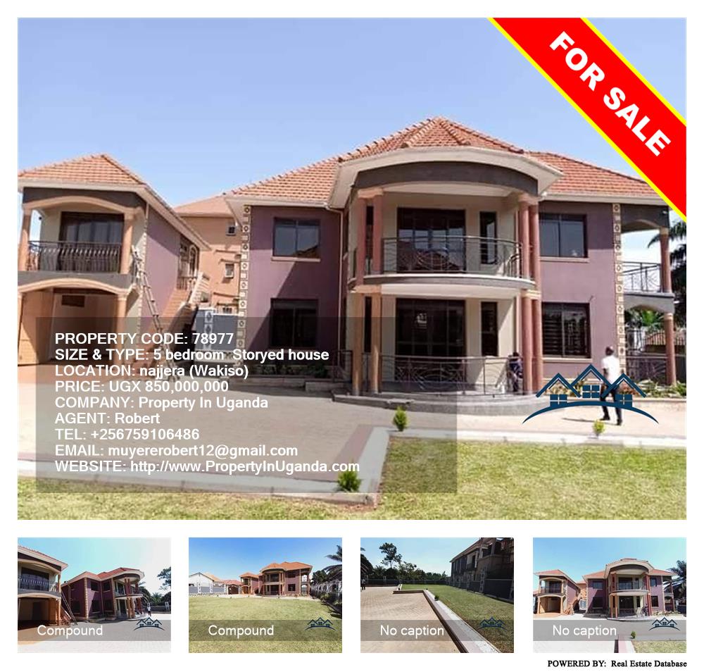 5 bedroom Storeyed house  for sale in Najjera Wakiso Uganda, code: 78977