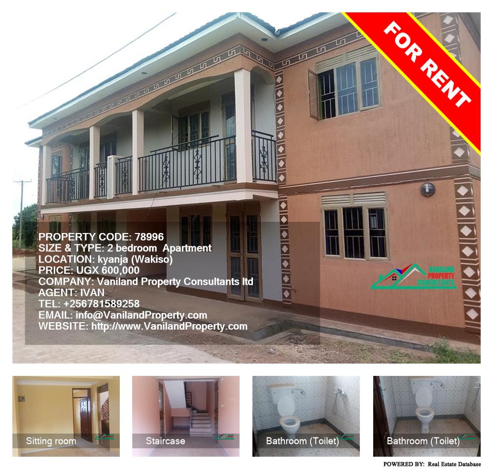 2 bedroom Apartment  for rent in Kyanja Wakiso Uganda, code: 78996