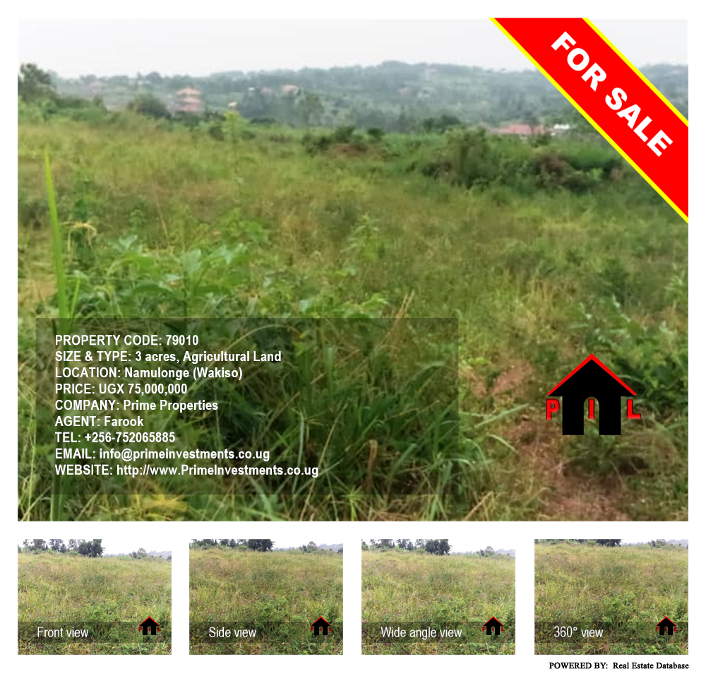 Agricultural Land  for sale in Namulonge Wakiso Uganda, code: 79010