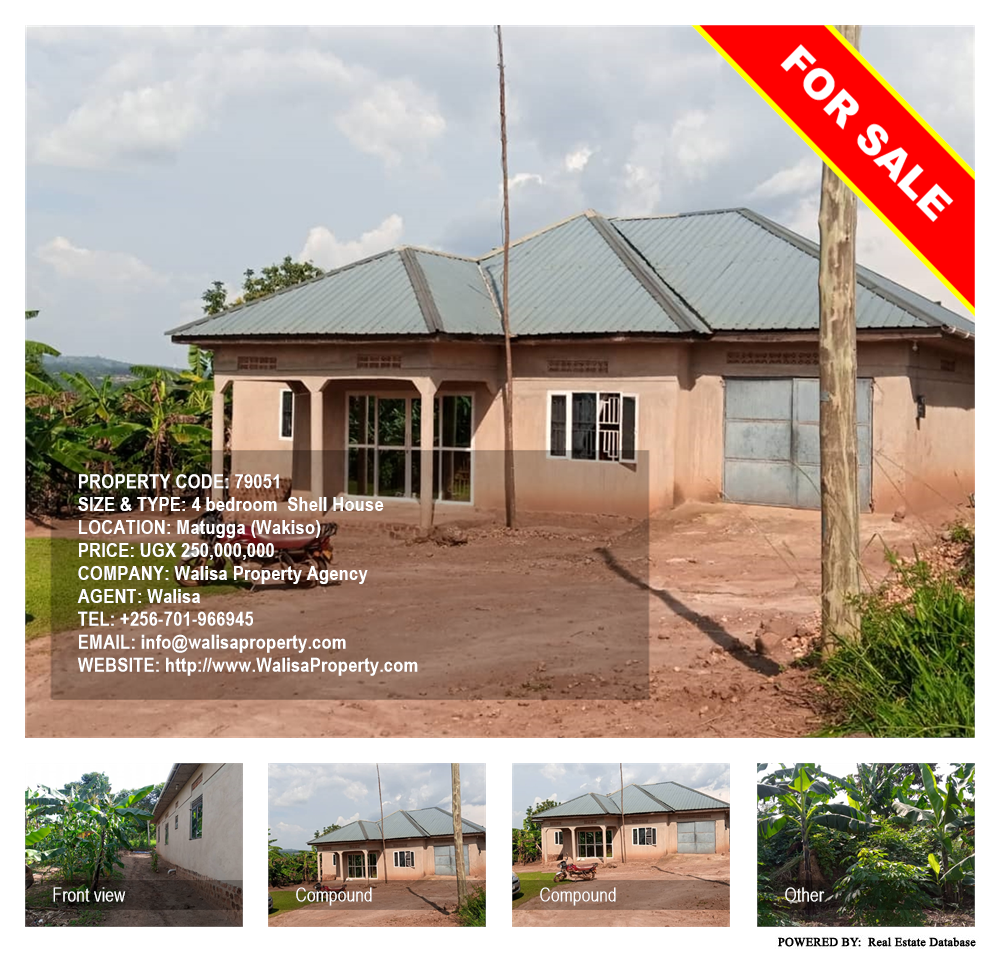 4 bedroom Shell House  for sale in Matugga Wakiso Uganda, code: 79051