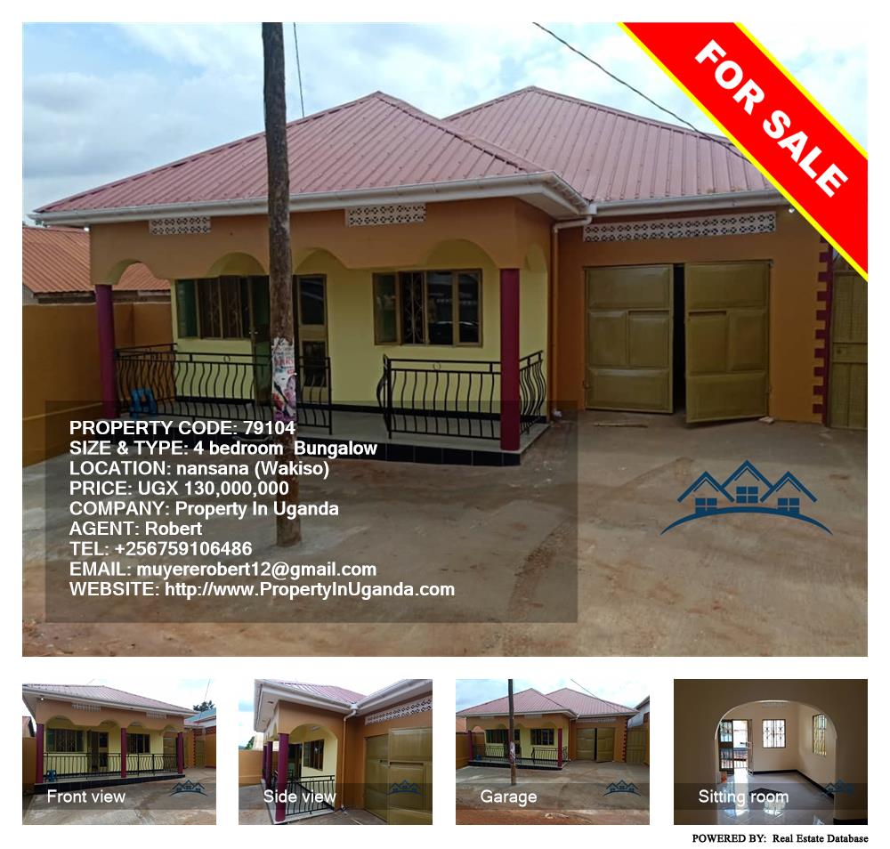 4 bedroom Bungalow  for sale in Nansana Wakiso Uganda, code: 79104