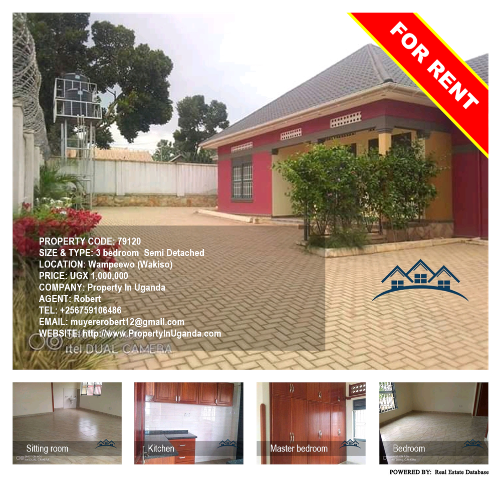 3 bedroom Semi Detached  for rent in Wampeewo Wakiso Uganda, code: 79120