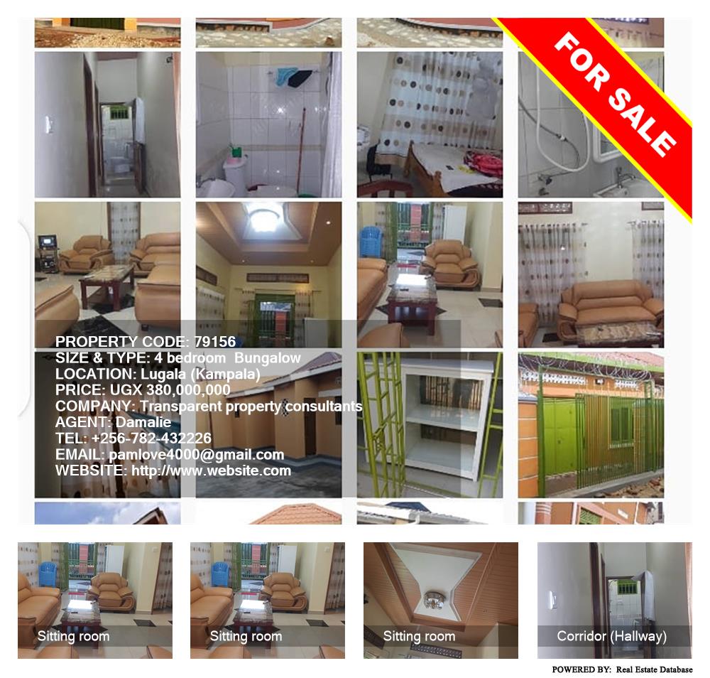 4 bedroom Bungalow  for sale in Lugala Kampala Uganda, code: 79156