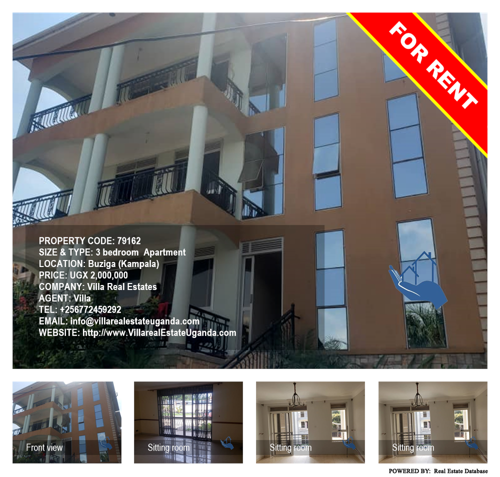 3 bedroom Apartment  for rent in Buziga Kampala Uganda, code: 79162