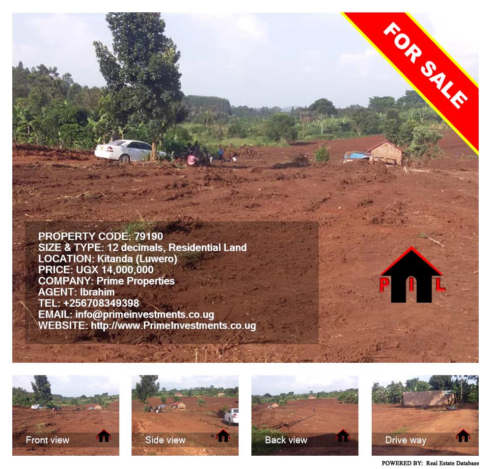 Residential Land  for sale in Kitanda Luweero Uganda, code: 79190