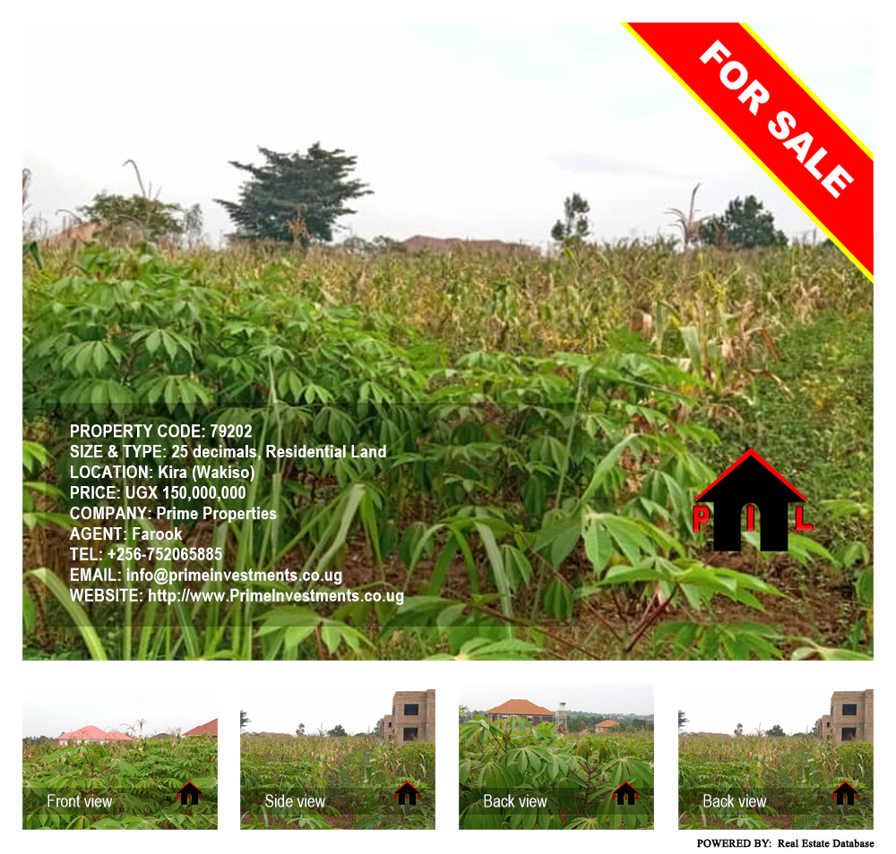 Residential Land  for sale in Kira Wakiso Uganda, code: 79202