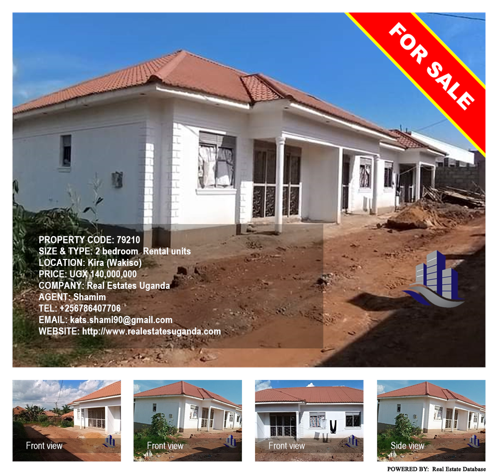 2 bedroom Rental units  for sale in Kira Wakiso Uganda, code: 79210