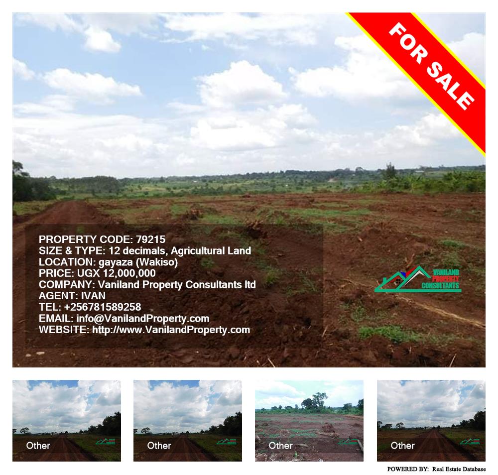 Agricultural Land  for sale in Gayaza Wakiso Uganda, code: 79215