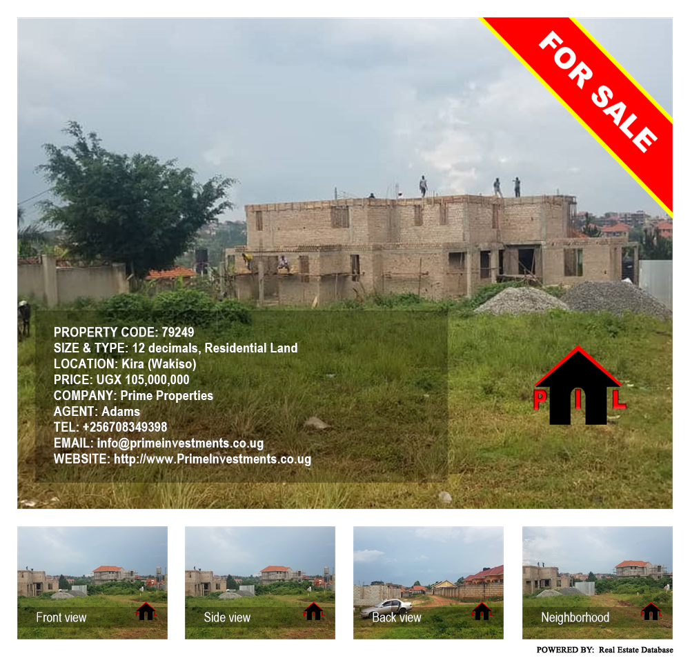 Residential Land  for sale in Kira Wakiso Uganda, code: 79249