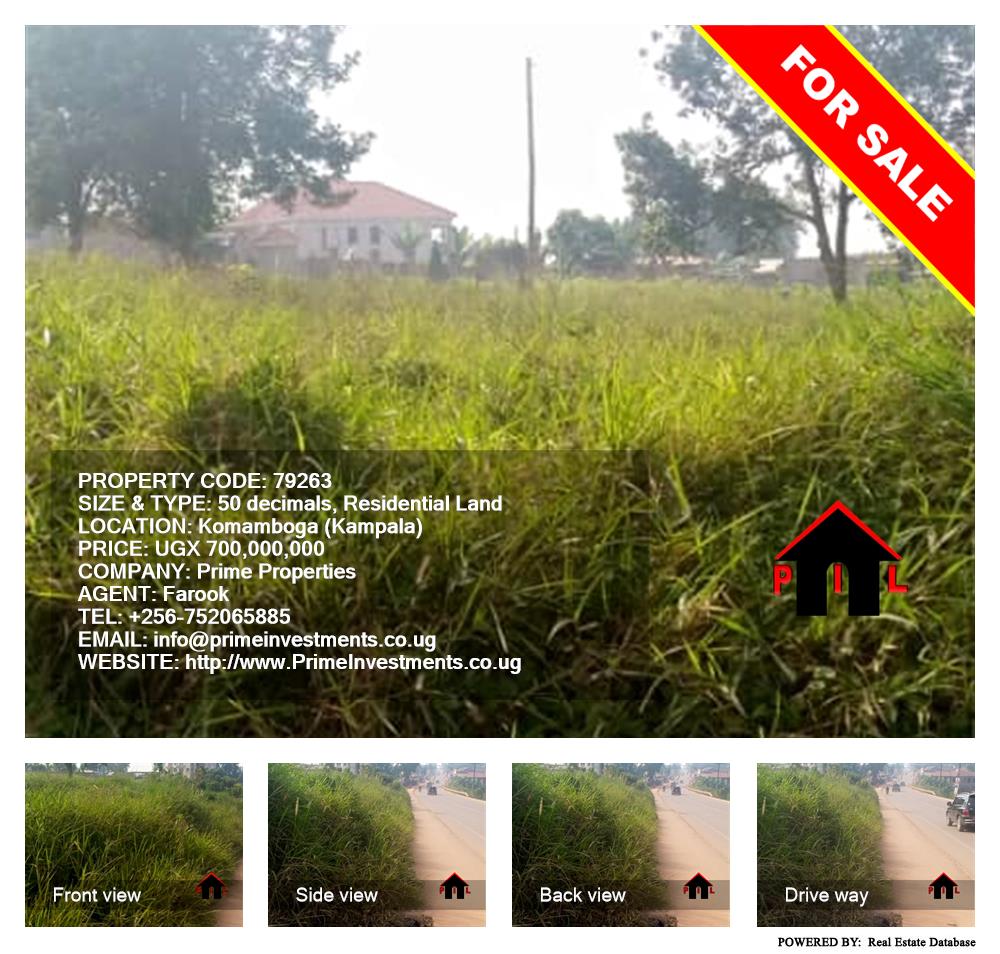 Residential Land  for sale in Komamboga Kampala Uganda, code: 79263