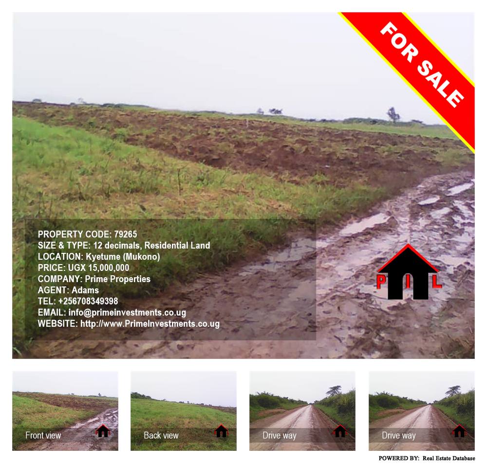 Residential Land  for sale in Kyetume Mukono Uganda, code: 79265
