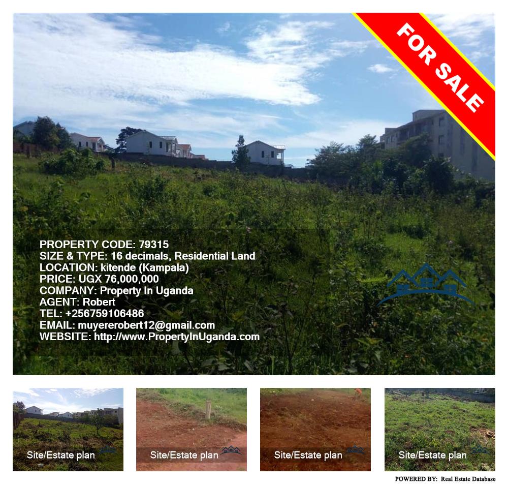 Residential Land  for sale in Kitende Kampala Uganda, code: 79315