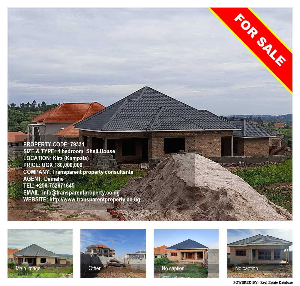 4 bedroom Shell House  for sale in Kira Kampala Uganda, code: 79331