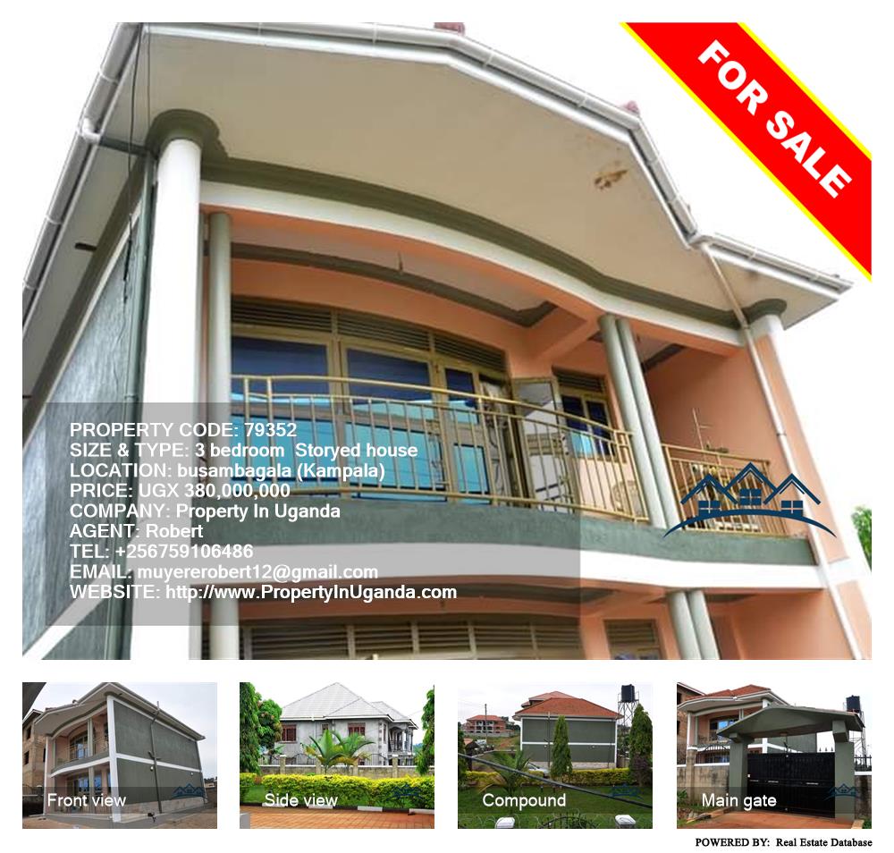 3 bedroom Storeyed house  for sale in Busambagala Kampala Uganda, code: 79352