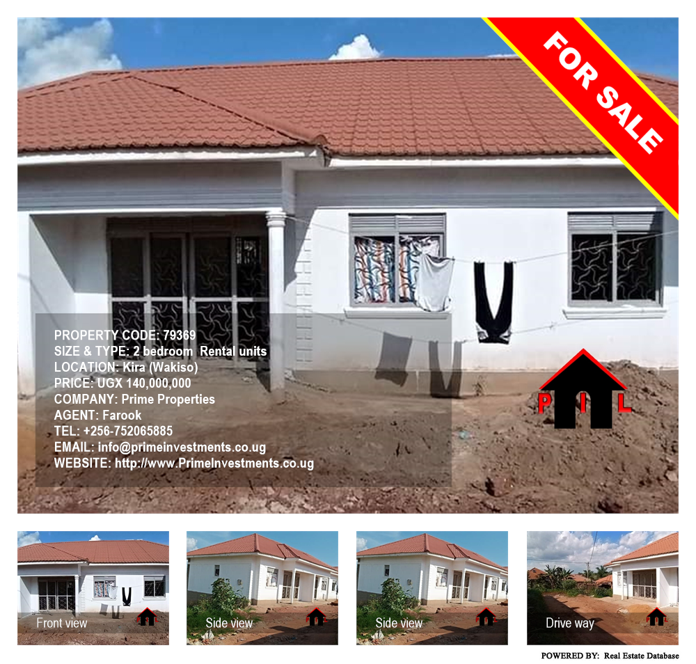 2 bedroom Rental units  for sale in Kira Wakiso Uganda, code: 79369