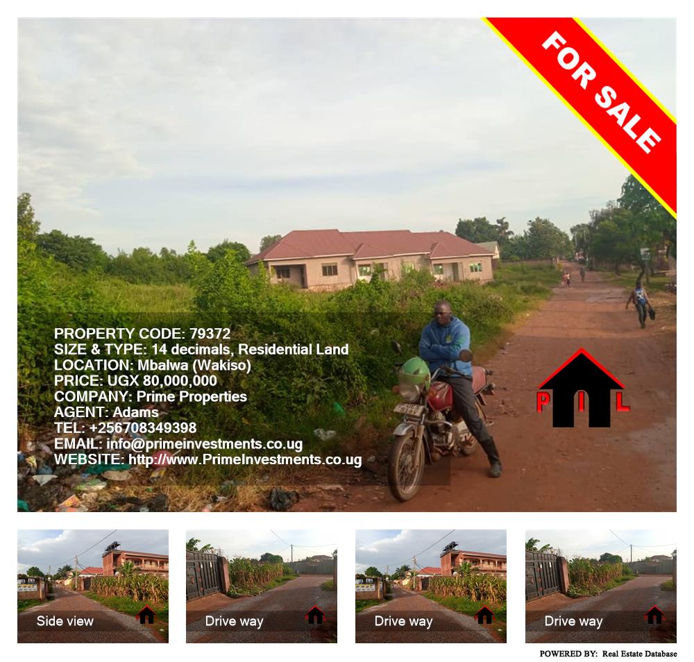 Residential Land  for sale in Mbalwa Wakiso Uganda, code: 79372