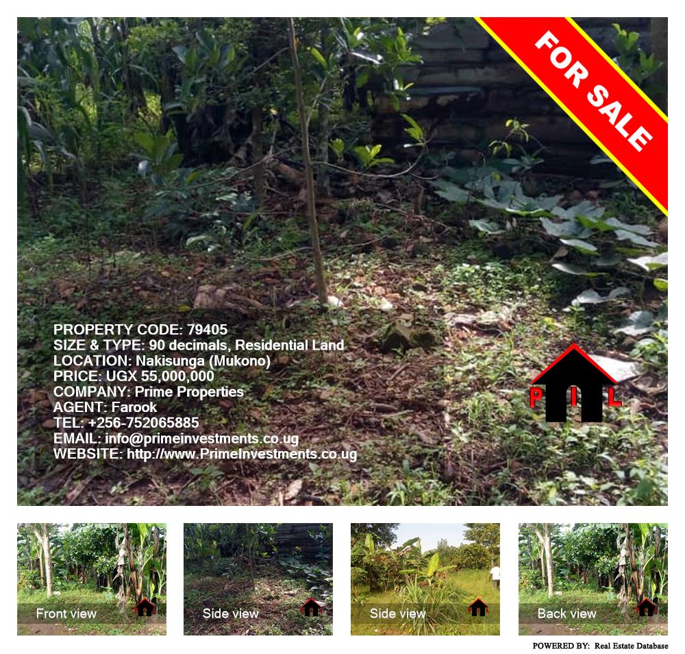 Residential Land  for sale in Nakisunga Mukono Uganda, code: 79405