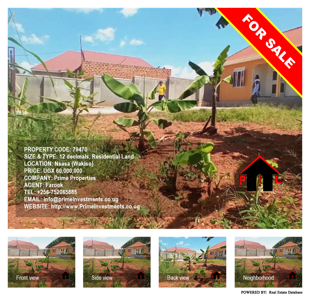 Residential Land  for sale in Nsasa Wakiso Uganda, code: 79470