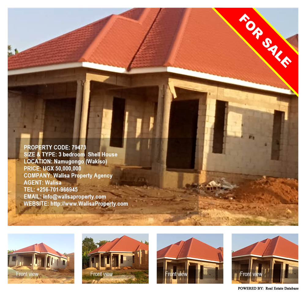 3 bedroom Shell House  for sale in Namugongo Wakiso Uganda, code: 79473