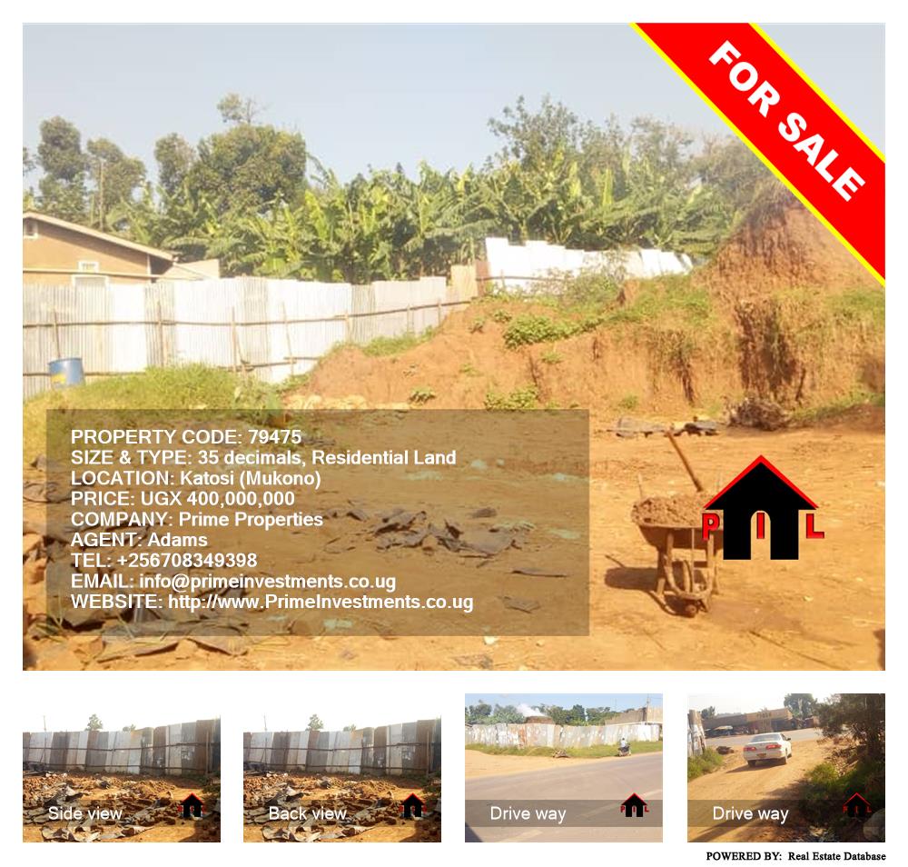 Residential Land  for sale in Katosi Mukono Uganda, code: 79475