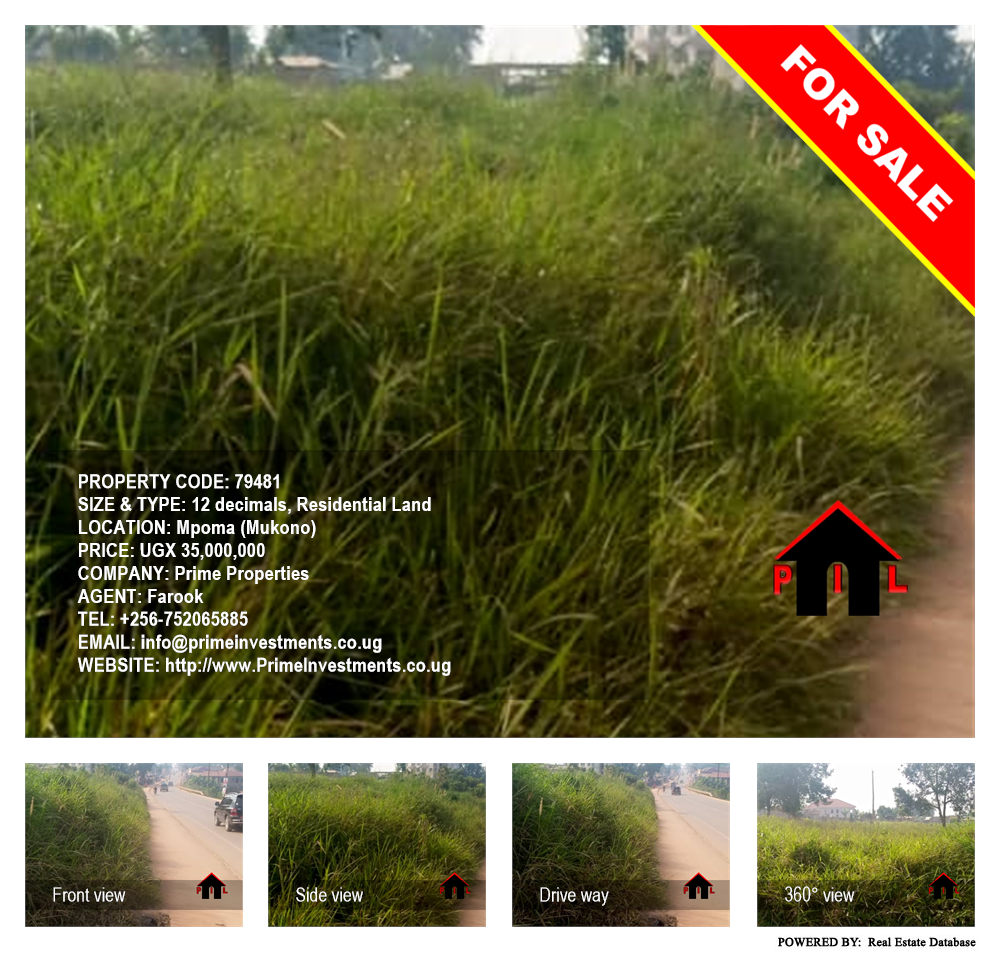 Residential Land  for sale in Mpoma Mukono Uganda, code: 79481