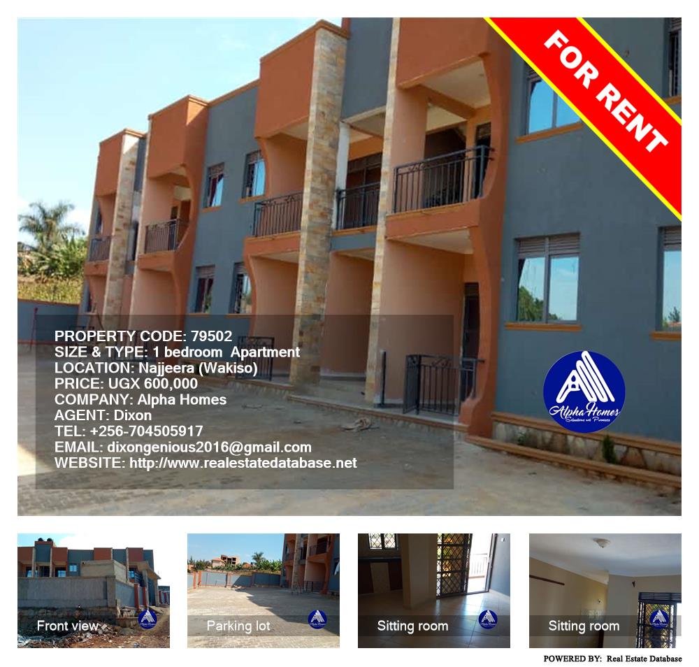 1 bedroom Apartment  for rent in Najjera Wakiso Uganda, code: 79502