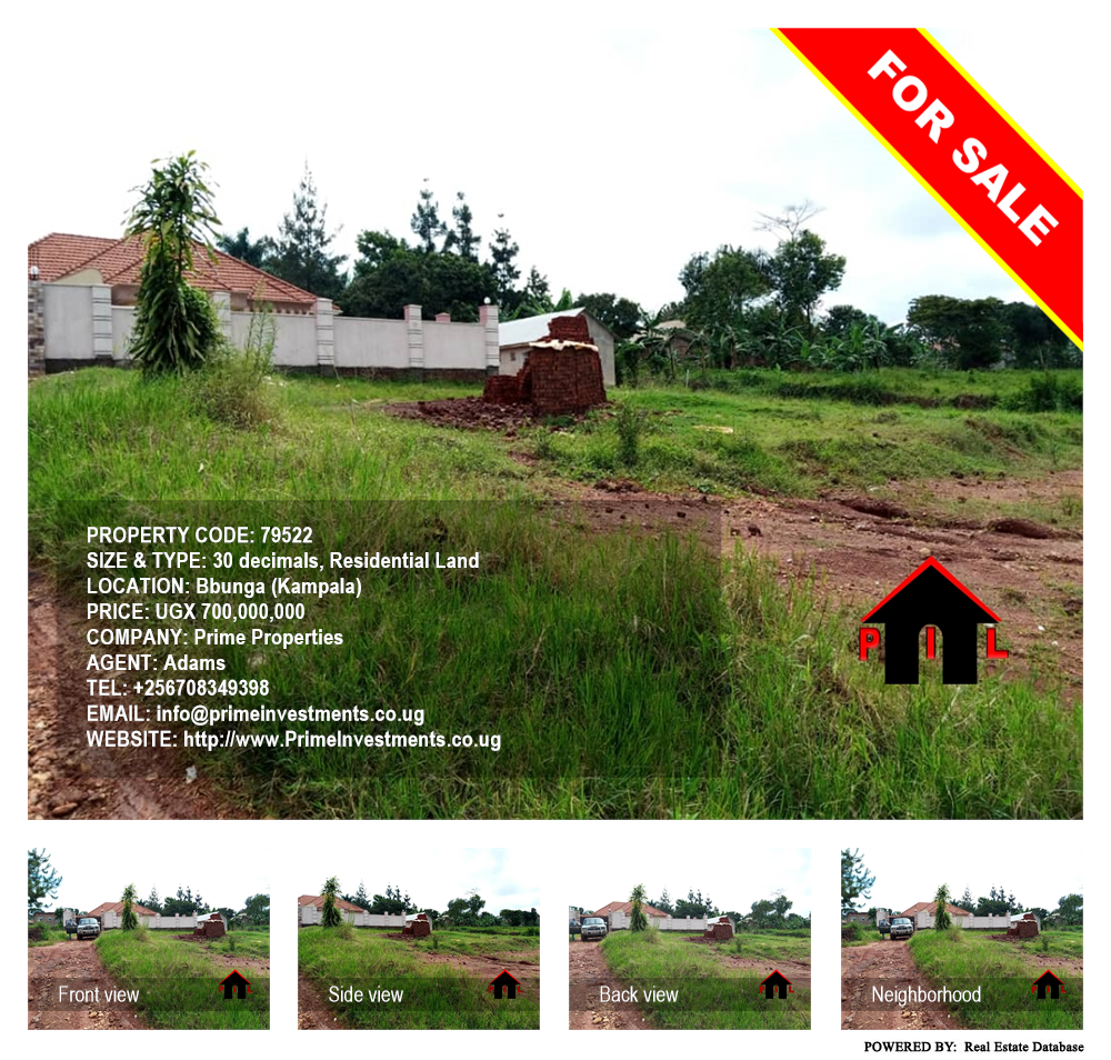 Residential Land  for sale in Bbunga Kampala Uganda, code: 79522