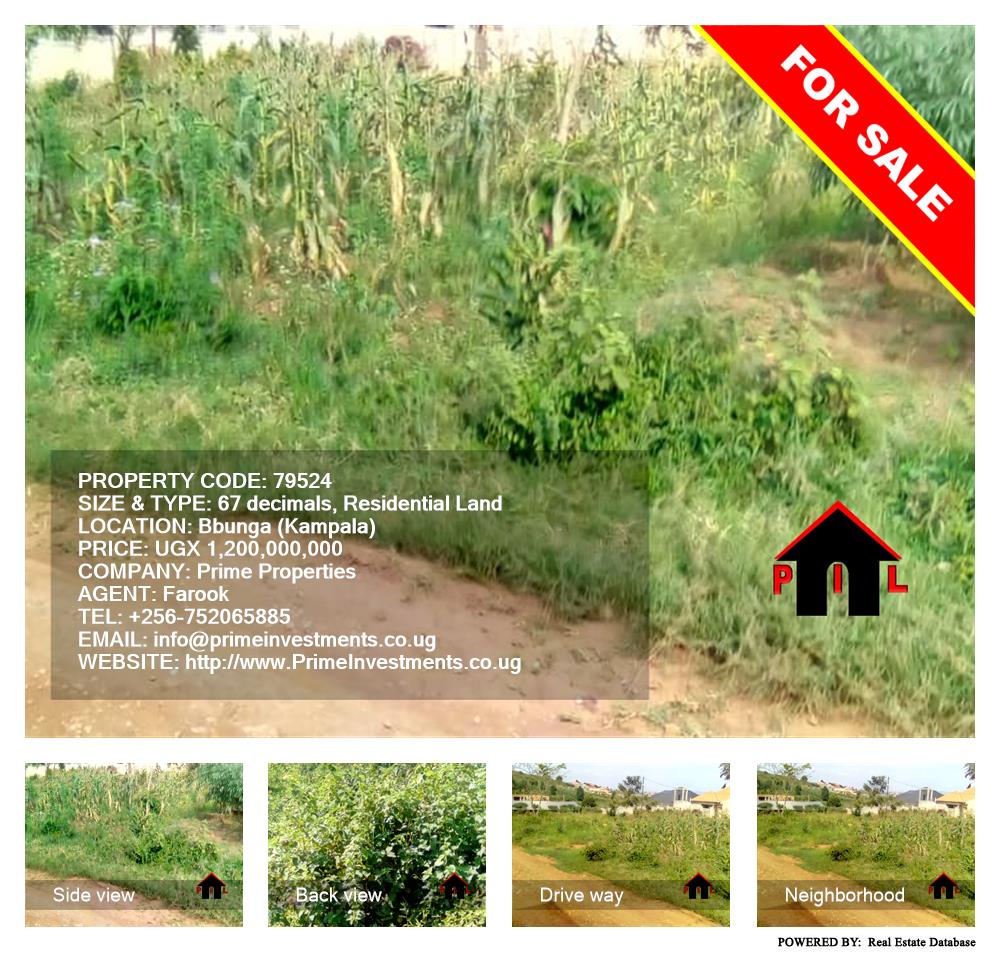 Residential Land  for sale in Bbunga Kampala Uganda, code: 79524