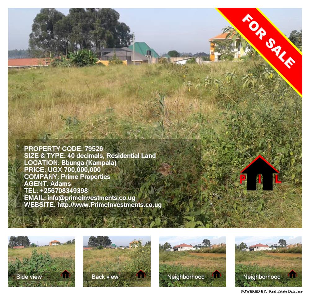 Residential Land  for sale in Bbunga Kampala Uganda, code: 79526