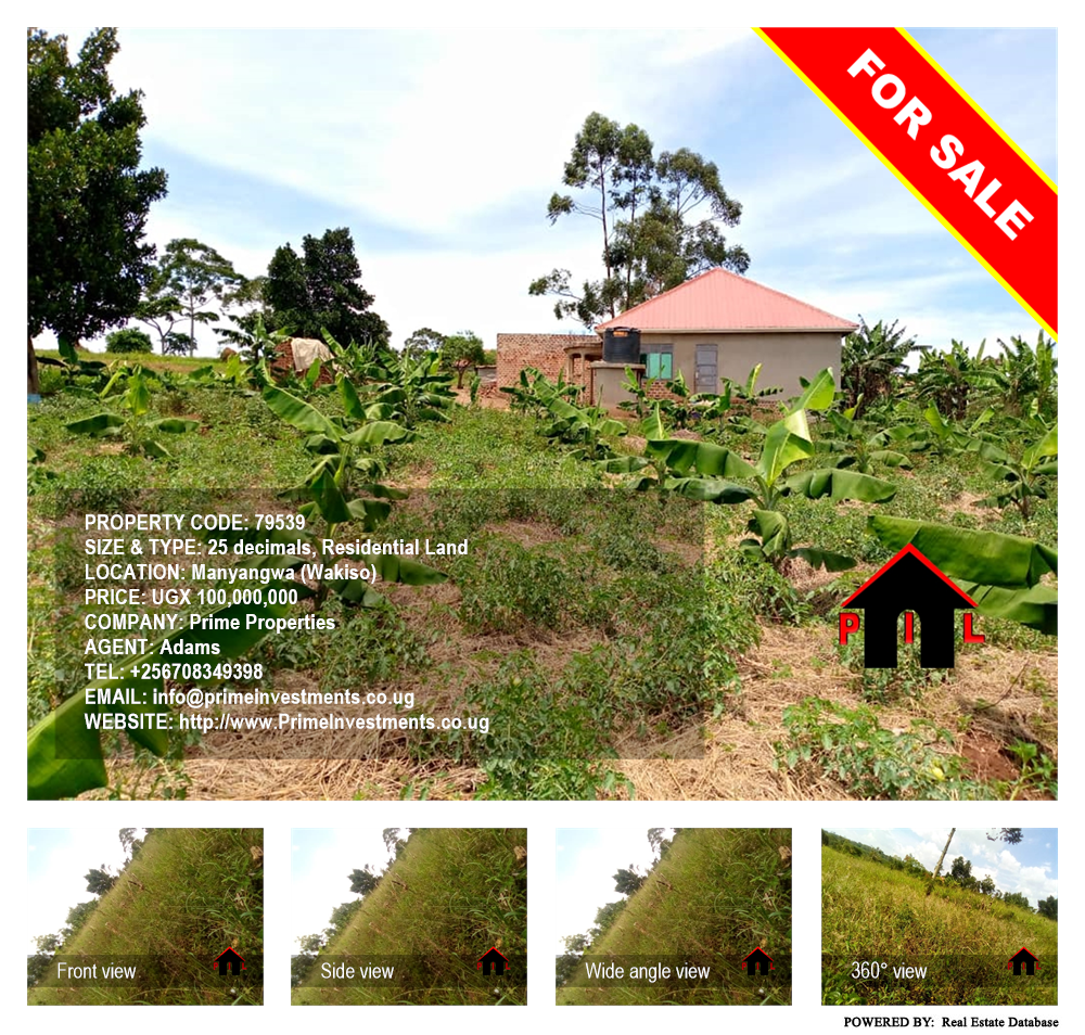 Residential Land  for sale in Manyangwa Wakiso Uganda, code: 79539