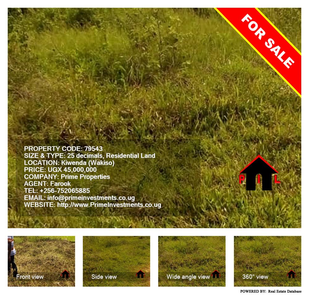 Residential Land  for sale in Kiwenda Wakiso Uganda, code: 79543